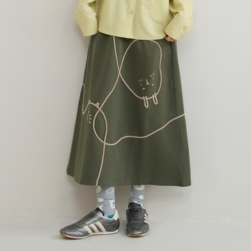 a la sha 繞呀繞動物舒適棉裙