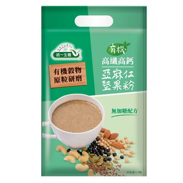 統一生機 有機高纖高鈣亞麻仁堅果粉 25g*7包/袋