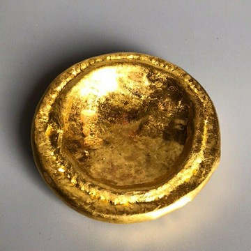 古玩古錢幣金餅金錠金元寶 西漢馬蹄金 黃銅實心金錠