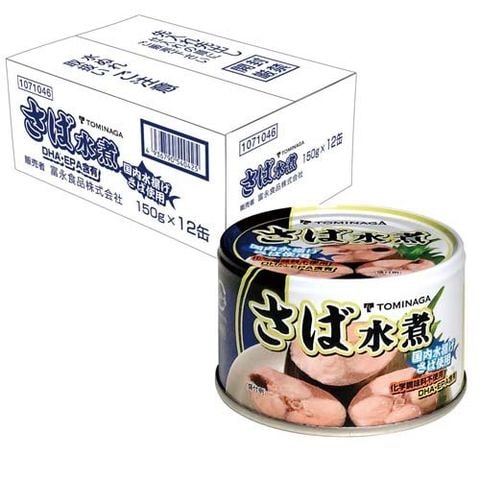 ＴＯＭＩＮＡＧＡ 国内水揚げ さば 水煮 鯖缶詰 国産 （１５０ｇ＊１２缶入）