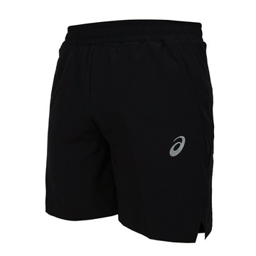ASICS 男7吋平織短褲  (免運 五分褲 反光 運動 休閒 訓練 慢跑「2011D409-001」≡排汗專家≡