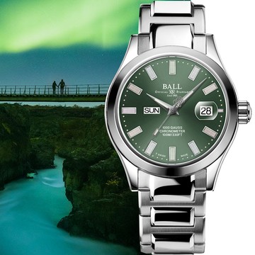 BALL 波爾錶 Engineer III Marvelight 天文台認證經典機械腕錶-綠40mm NM9036C-S1C-GR