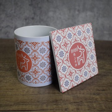 【桐鹿】與鹿同行系列 馬克杯+杯墊組_馬上有祿