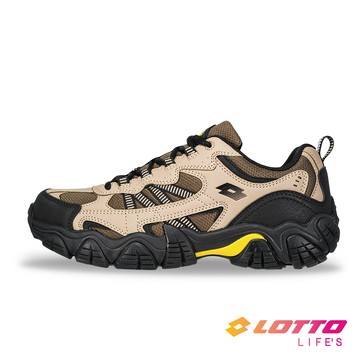 【LOTTO】義大利 男 REX2 靜態防水登山踏青鞋(沙漠黑)