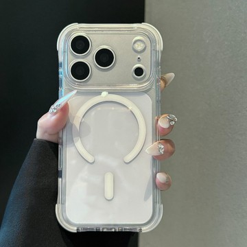 高品質 緩衝氣囊 四角防摔 邊框防滑設計 磁吸手機殼 蘋果保護殼 適用於 iPhone 17 16 Pro Max