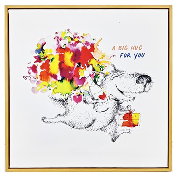 送禮一個大擁抱 1入  40 x 40cm  原木色