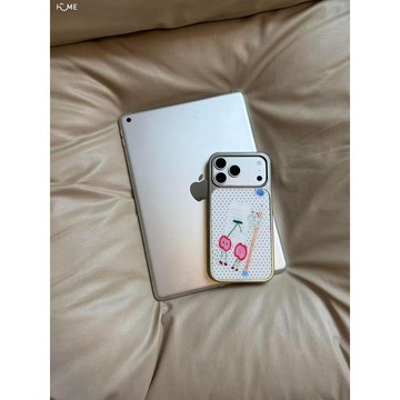 日韓風玻璃鉛筆櫻桃適用iPhone17promax蘋果16/15/14/13/12/11