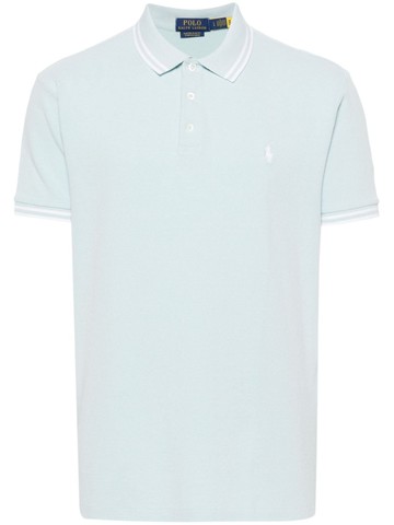 Polo Ralph Lauren - striped-edge piqué polo shirt - men - Cotton/Spandex/Elastane - XL - Green