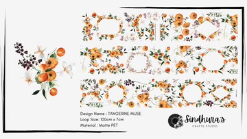 Tangerine Muse 柑橘繆思 花卉霧面 PET 膠帶 手帳素材