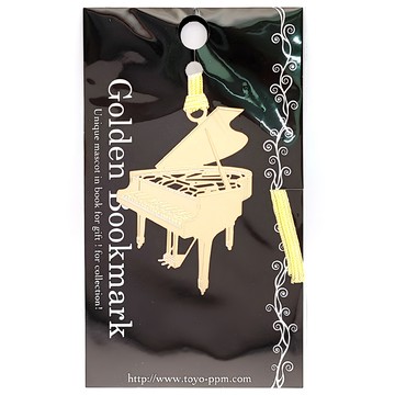 TOYO 精雕書籤 黃金書籤 獨特禮品收藏  鋼琴  1個