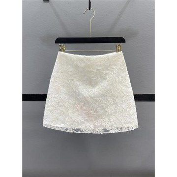 法式重工刺繡網紗半身裙女2026春夏新款氣質高腰顯瘦A字包臀短裙