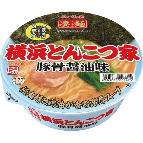 ヤマダイ　ニュータッチ　凄麺　横浜とんこつ家　１１７ｇ　１セット（３６食：１２食×３ケース）