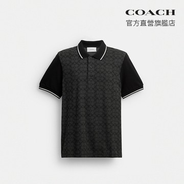 【COACH】經典標誌POLO衫-木炭灰色 Signature(CBW41)｜官方直營
