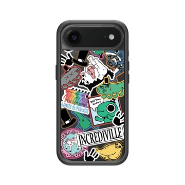 iPhone Air Mod NX -邊框背蓋組合 (相機按鈕) 黑 - 怪奇事物所 Incrediville - 怪奇貼紙簿