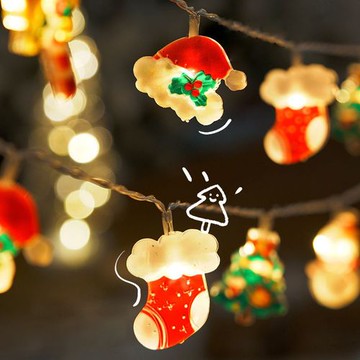 【APEX】3D立體聖誕裝飾串燈3米_暖白光 (聖誕掛飾燈/聖誕掛燈/聖誕串燈/聖誕造形燈/聖誕氣氛燈)USB插電款