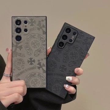 潮牌時尚多個大克羅心適用三星GalaxyS24Ultra保護套手機殼商務簡約情侶25+全包精孔軟膠防摔23u歐美貼皮S22u