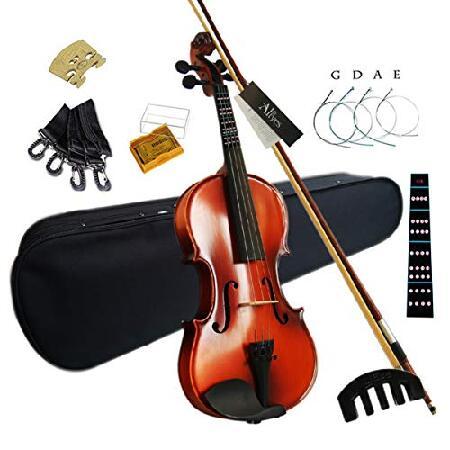 Aliyes Solid Wood Violin Designed for Beginners Students with Hard Case Bow Rosin Full-size