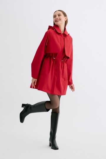 防水透濕單層連帽風衣(3色)