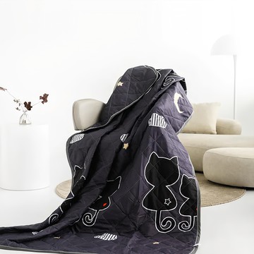 Blue Cat 藍貓 3M吸濕排汗技術涼被 鋪棉涼被  150 x 195cm  貓咪倩影