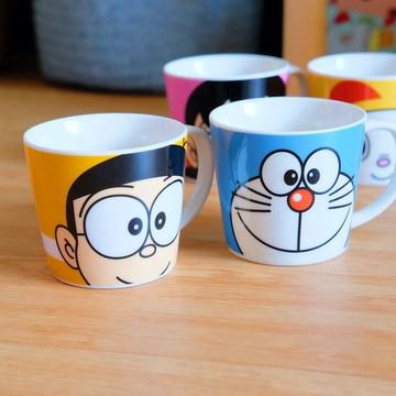 《哆啦A夢》🇯🇵日本商品 角色大臉馬克杯 咖啡杯 大雄 胖虎 DORAEMON 日本製 日落小物 交換禮物 聖誕禮物
