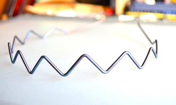 鈦金屬髮箍・Gr5・64 鈦合金髮箍長版・藍色・霧面・訂製生產