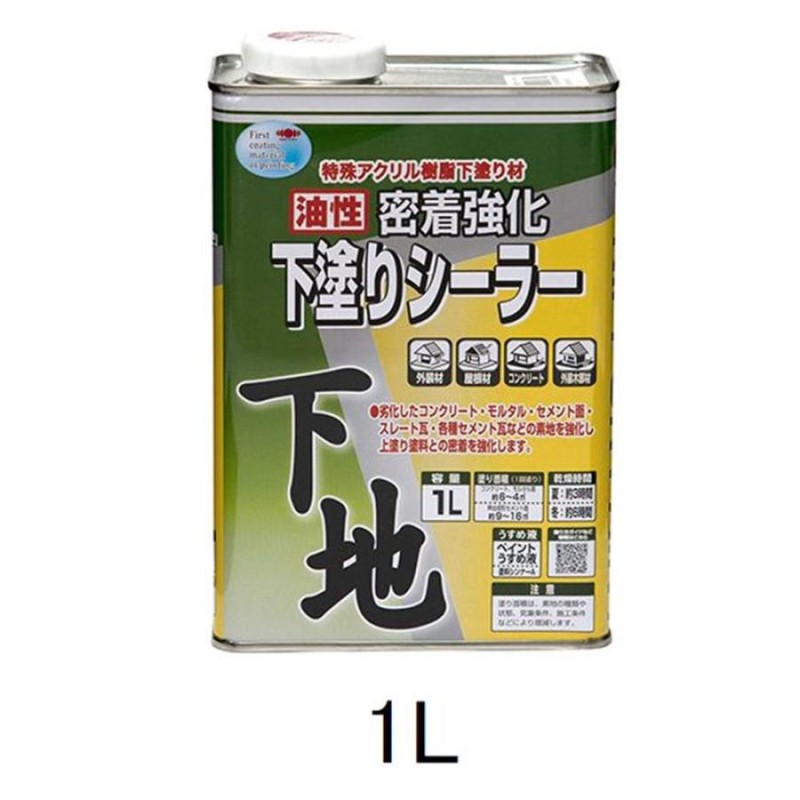 ニッペ 水性シリコン下塗りシーラー4L 透明 - 塗料、塗装