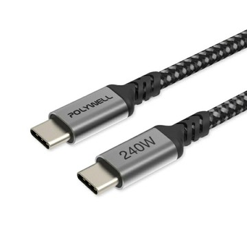 USB Type-C 240W 5A 快充編織線 長尾版 100/200cm 適用 快速充電線 傳輸線