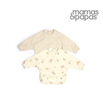 Mamas & Papas 寶貝妳好-長袖防水圍兜(2入)