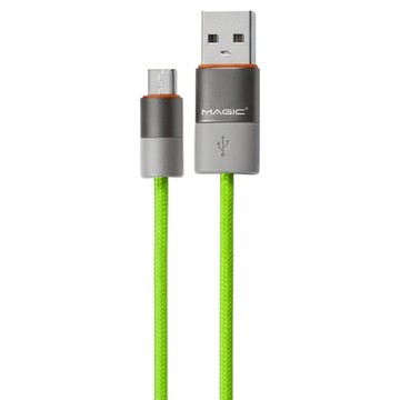 MAGIC 鴻象科技 USB2.0 轉 Micro USB 尼龍編織傳輸充電線  1個  鮮綠色  1.5m