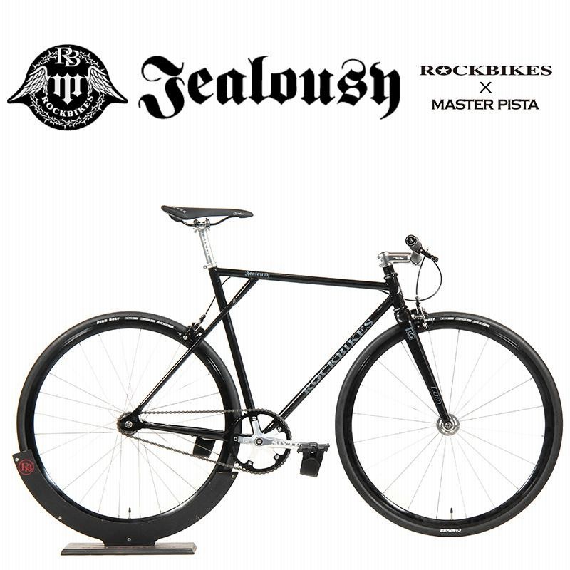 ピストバイク シングルスピード ROCKBIKES Jealousy ロックバイクス ジェラシー フラットバー クロモリ パシュート 軽量 ブラック  適応身長160cm以上 | LINEブランドカタログ