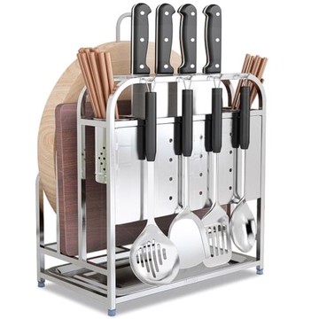 刀架304不銹鋼廚房用品多功能置物架筷籠一體菜刀砧板刀具收納架