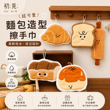 【台灣出貨】可愛造型擦手巾 掛式擦手巾 珊瑚絨毛巾 抹手巾 可愛吸水巾 造型速乾手帕 廚房 不掉毛 加厚毛巾