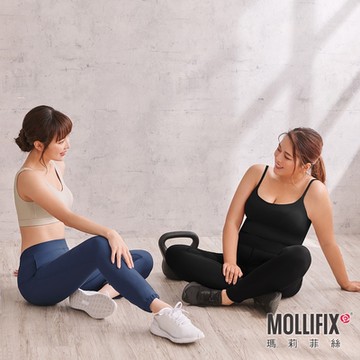 【銀纖維抗菌系列】Mollifix 瑪莉菲絲 側開拉鍊運動束口訓練褲 (經典藍)、瑜珈服、Legging 暢貨出清