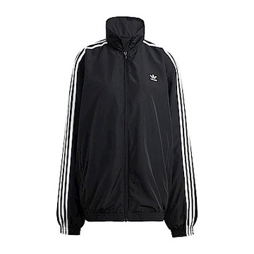 Adidas FB OS TT JD3392 女 立領外套 運動外套 寬鬆 休閒穿搭 黑白