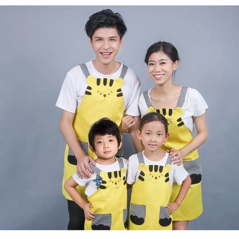 エプロン 子供用 ジュニア キッズ キッチン用品 台所用品 料理用品 黄色 トラ柄 親子 お揃い アニマル かわいい おしゃれ 通販 Lineポイント最大0 5 Get Lineショッピング