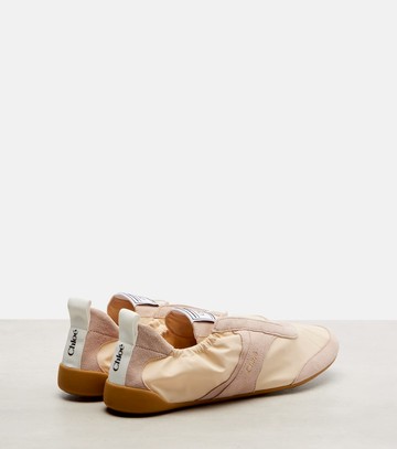 Chloé Chloé Kick suede-trimmed sneakers