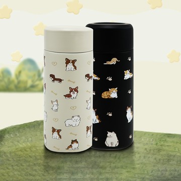 CLARE 316陶瓷全鋼保溫杯-300ml (神氣貓 / 福氣狗)