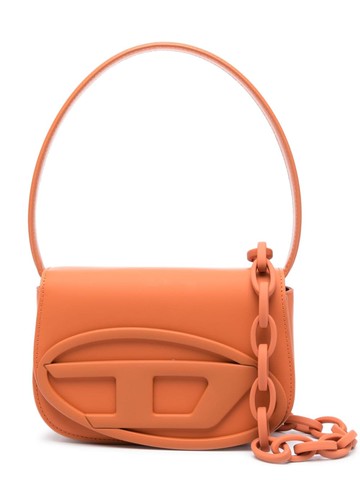 Diesel - 1DR leather shoulder bag - women - Calf Leather/Zinc/Brass/Iron - One Size - Orange