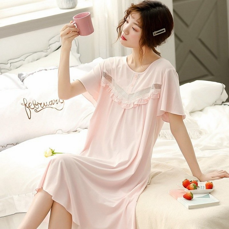 ルームウェア ナイトウェア ネグリジェ レディース 春夏 姫 半袖 レースパジャマ ワンピース 女性 可愛い 部屋着 女性パジャマ 通販 Lineポイント最大0 5 Get Lineショッピング