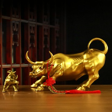 華爾街銅牛擺件工藝品家居飾品客廳酒柜入戶玄關辦公室開業禮品
