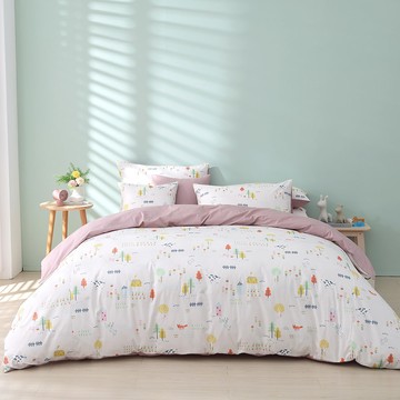 雙人薄被套床包組/美國棉授權品牌 / 小農場 [鴻宇] 台灣製 - 2333米