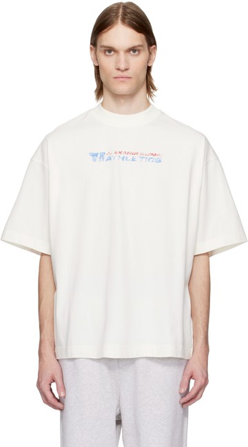 Alexander Wang 白色 Logo-Print Cotton T 恤