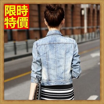 現貨+預購 美式牛仔外套丹寧夾克經典牛仔襯衫-韓版修身破洞短版女外套2色71ad85【獨家進口】【米蘭精品】