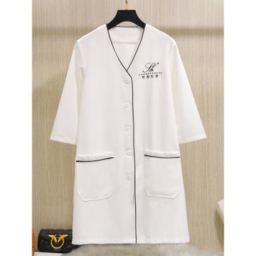 皮膚管理工作服白大褂女修身美容院技師韓式紋繡師美甲美睫師衣服