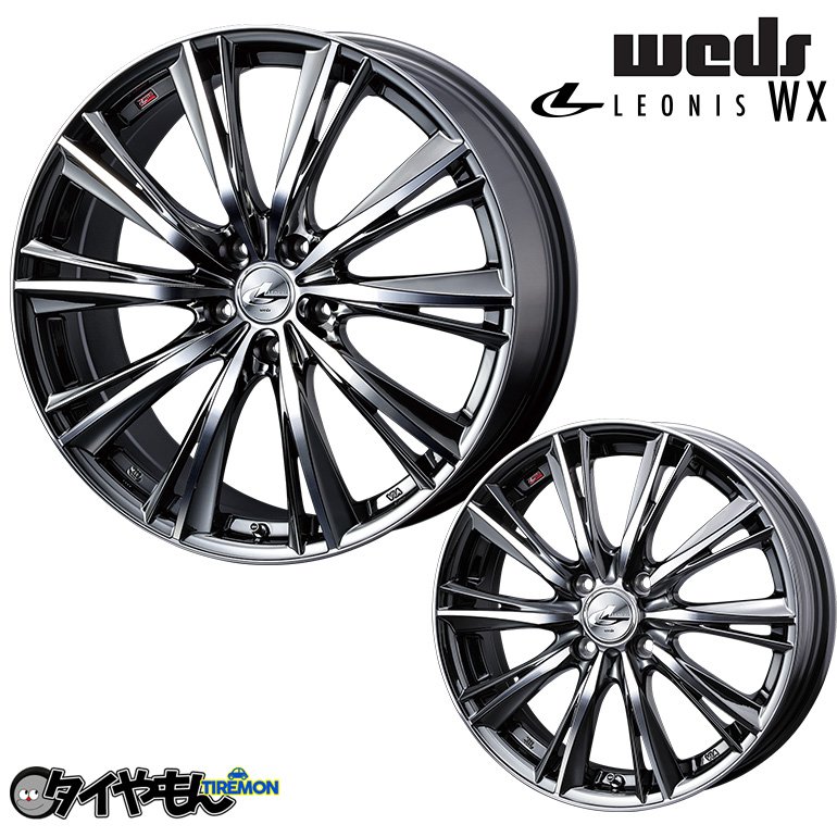 桜 印 WEDS 4本で条件付送料無料 2本価格 WEDS LEONIS VX BKMC 18inch