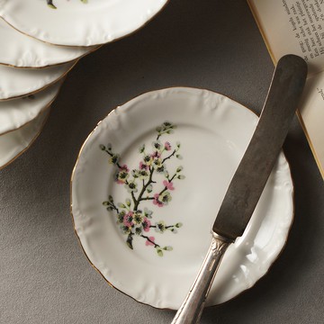 德國Winterling櫻花描金浮雕點心盤/蛋糕盤/甜點盤