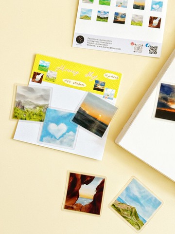 閃爍天空 透明貼紙 一組10張 Mstandforc