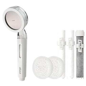 Dewbell Wise Eye 蓮蓬頭 + 蓮蓬頭濾芯 2入 + 沉積物濾芯 2入 + 活性碳濾芯 1入  1組  白色