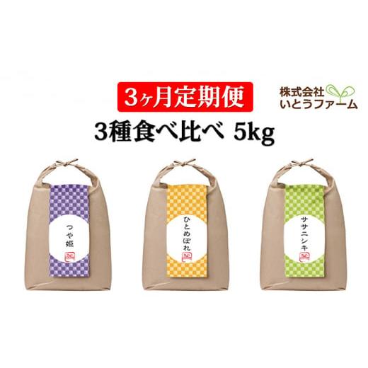 ふるさと納税 宮城県 涌谷町 いとうファームの令和5年産米 3種食べ比べ 5kg