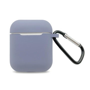 【timo】AirPods 純色矽膠保護套-薰衣草紫，防摔防塵，簡約時尚  1個